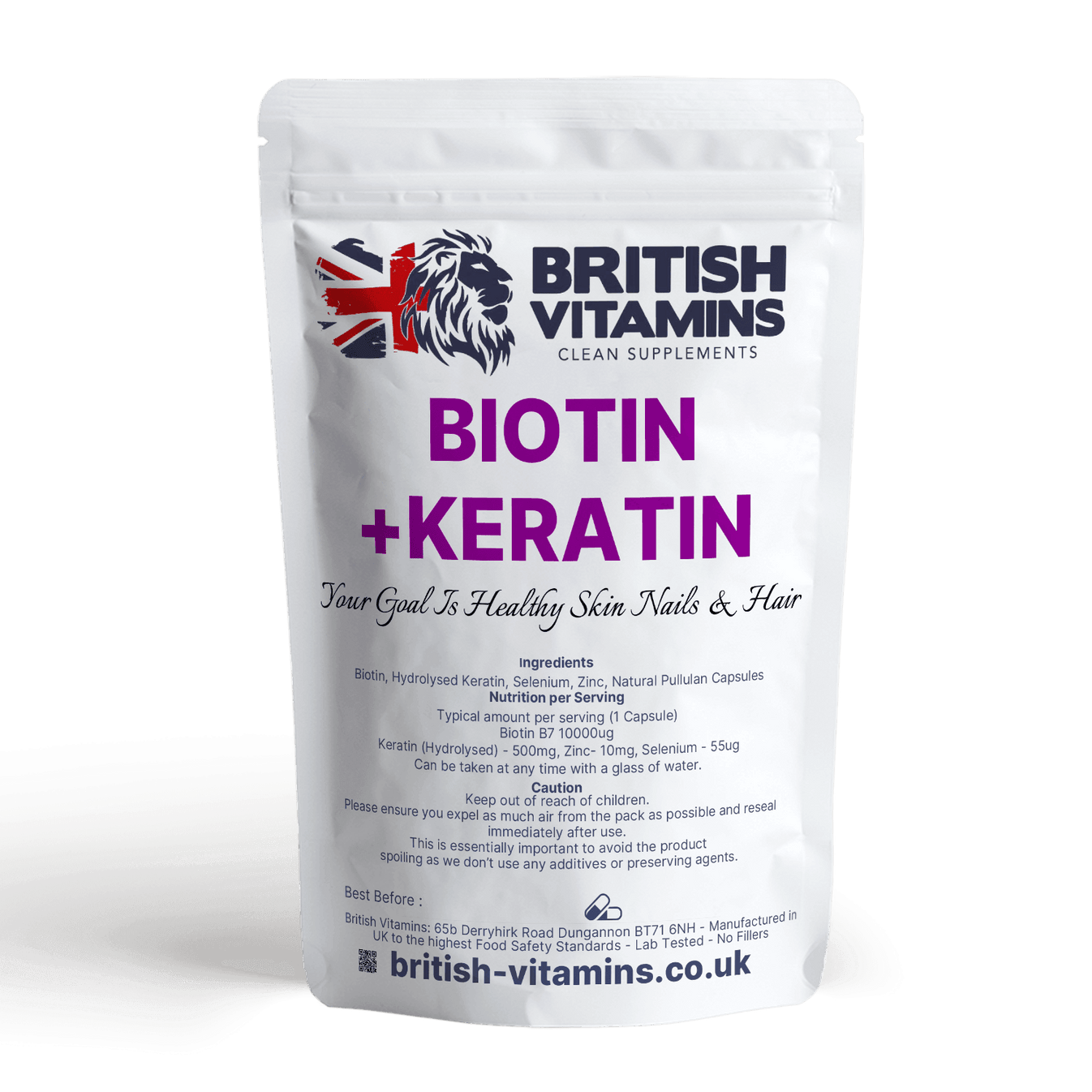 Biotin 10000mcg Hydrolysed Keratin Selenium Zinc Biotin 10000mcg
