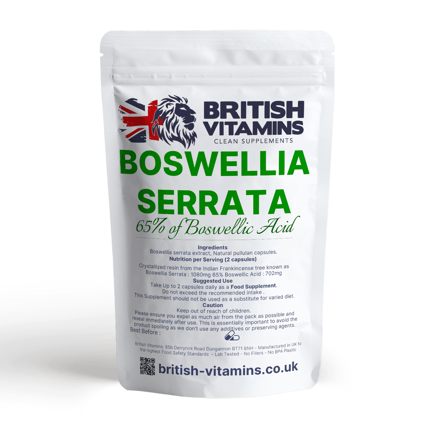 Boswellia Serrata Resin Extract 65% Boswellic-Acid Health & Beauty:Vitamins & Lifestyle Supplements:Vitamins & Minerals British Vitamins 5 Capsules ( Sample )  