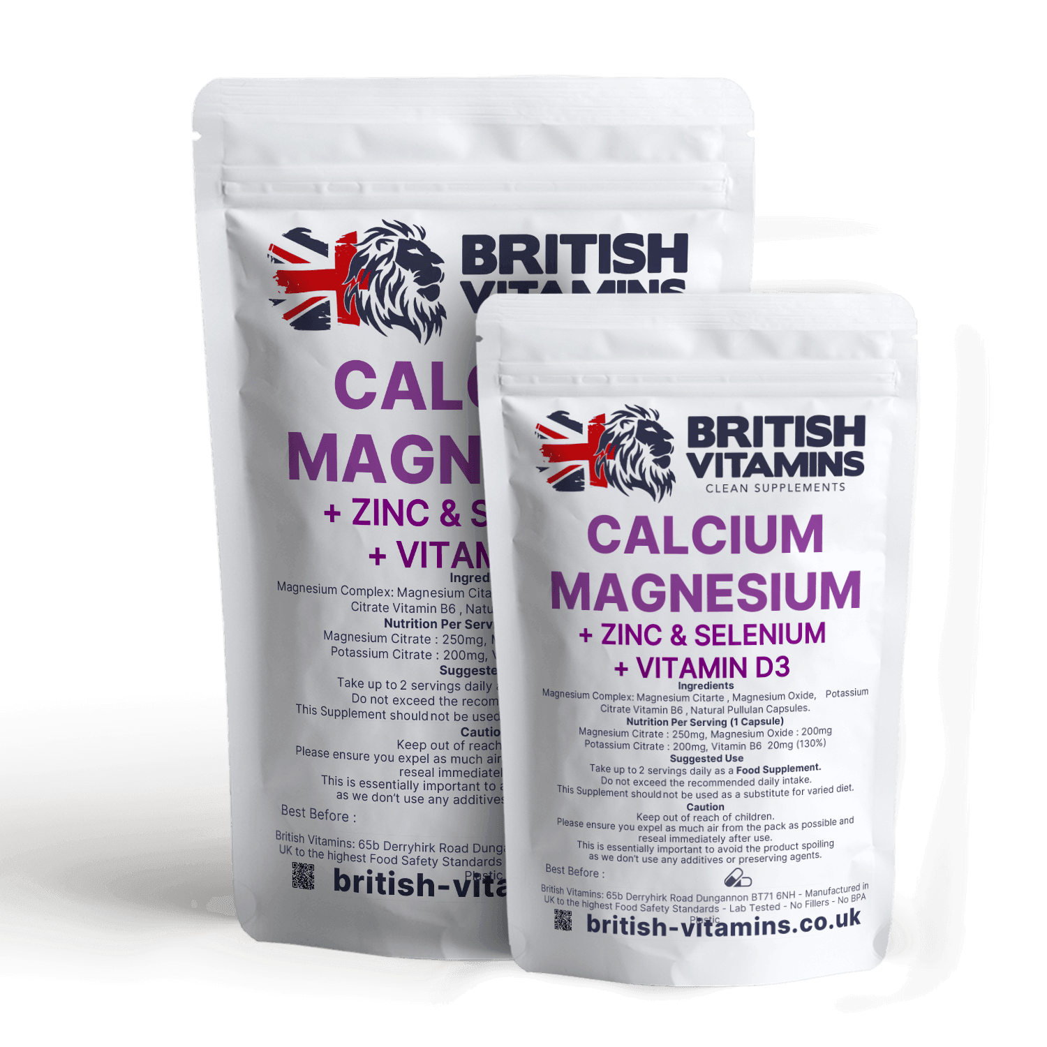 Calcium Magnesium Zinc & Vitamin D3 Selenium Supplement Health & Beauty:Vitamins & Lifestyle Supplements:Vitamins & Minerals British Vitamins   