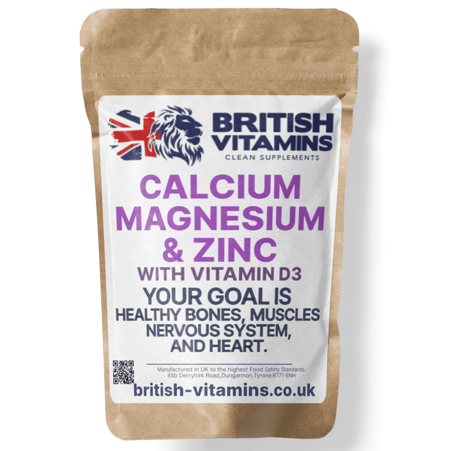 Calcium Magnesium Zinc & Vitamin D3 Essential Minerals Supplement Health & Beauty:Vitamins & Lifestyle Supplements:Vitamins & Minerals British Vitamins   
