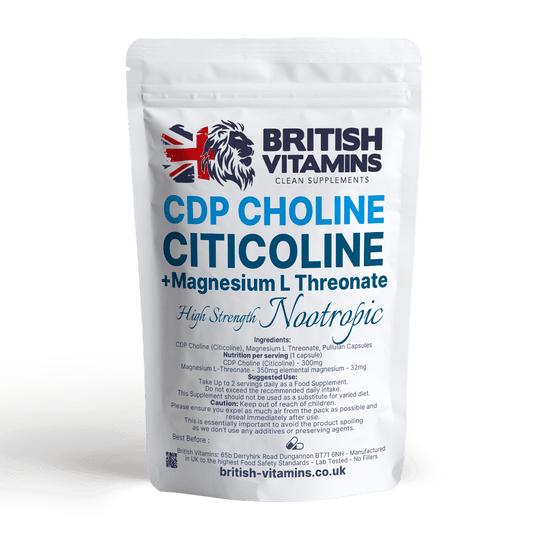 CDP Choline + Magnesium L Threonate Health & Beauty:Vitamins & Lifestyle Supplements:Vitamins & Minerals British Vitamins 5 Capsules ( Sample )  