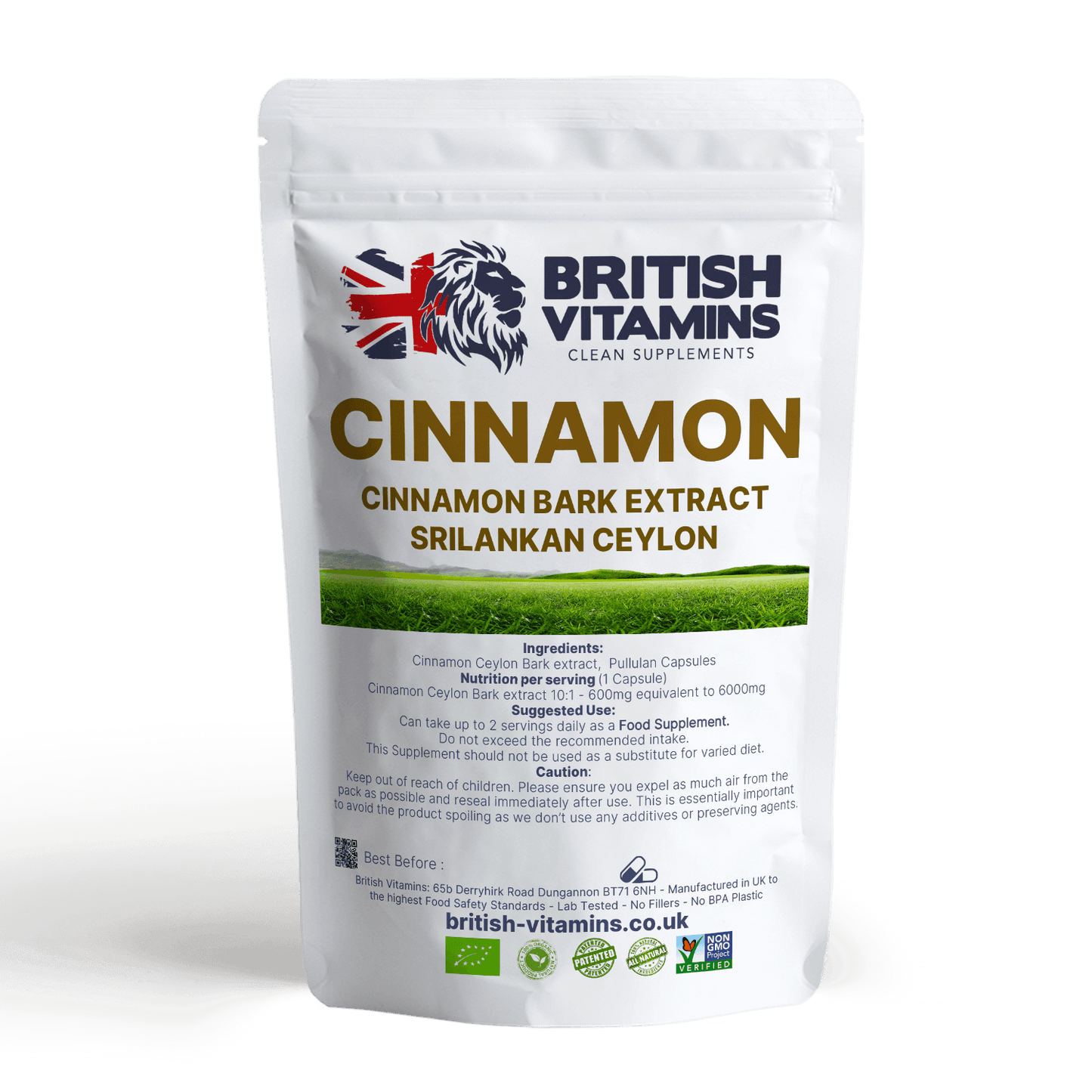 Cinnamon Caylon Extract Health & Beauty:Vitamins & Lifestyle Supplements:Vitamins & Minerals British Vitamins 5 Capsules ( Sample )  