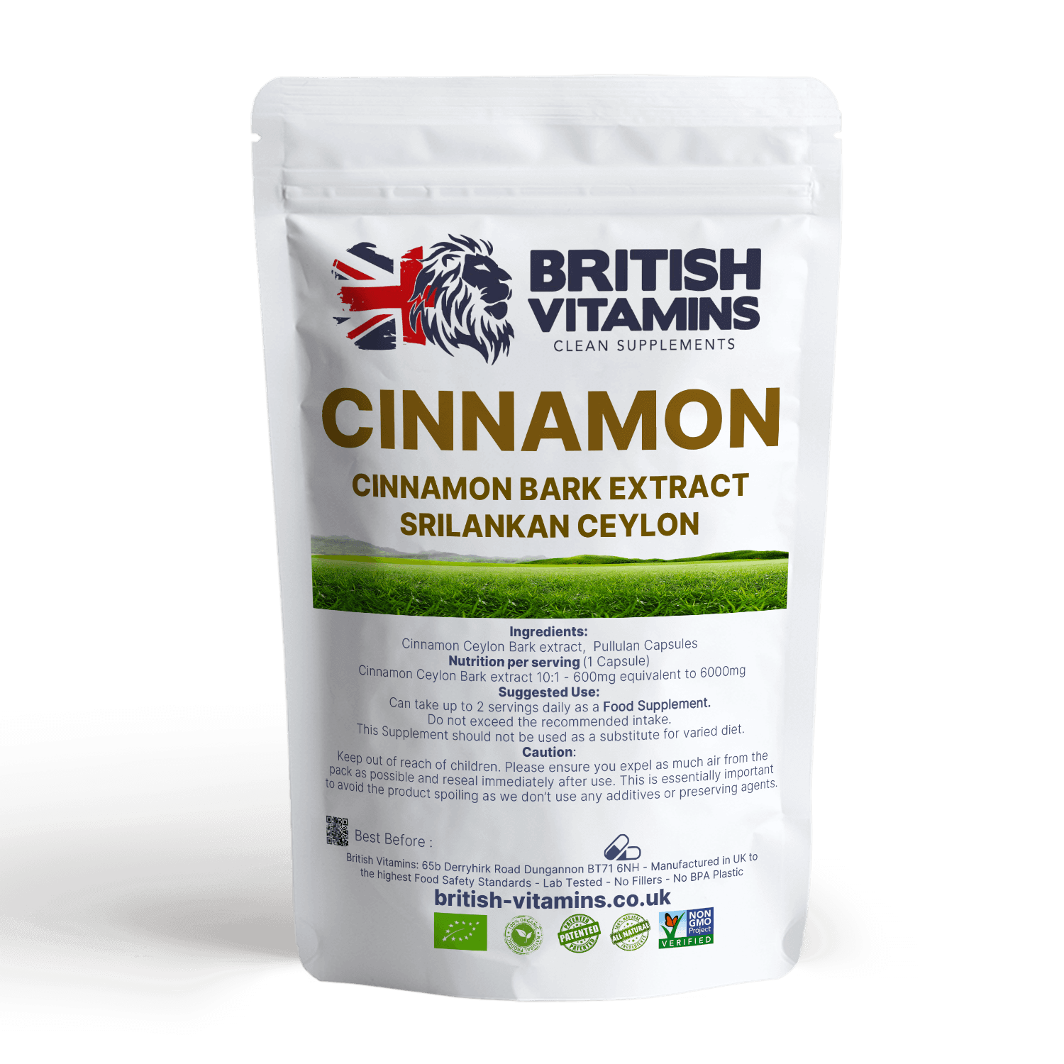 Cinnamon Caylon Extract Health & Beauty:Vitamins & Lifestyle Supplements:Vitamins & Minerals British Vitamins 5 Capsules ( Sample )  