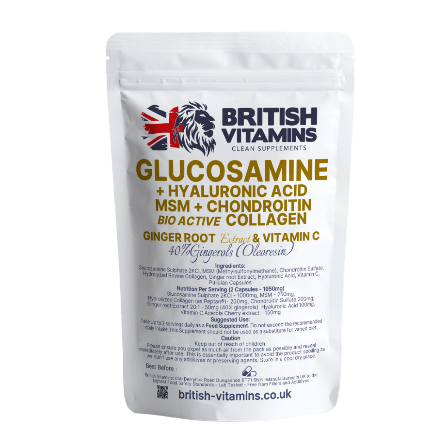 Glucosamine Hyaluronic Collagen Natural Vitamin C 