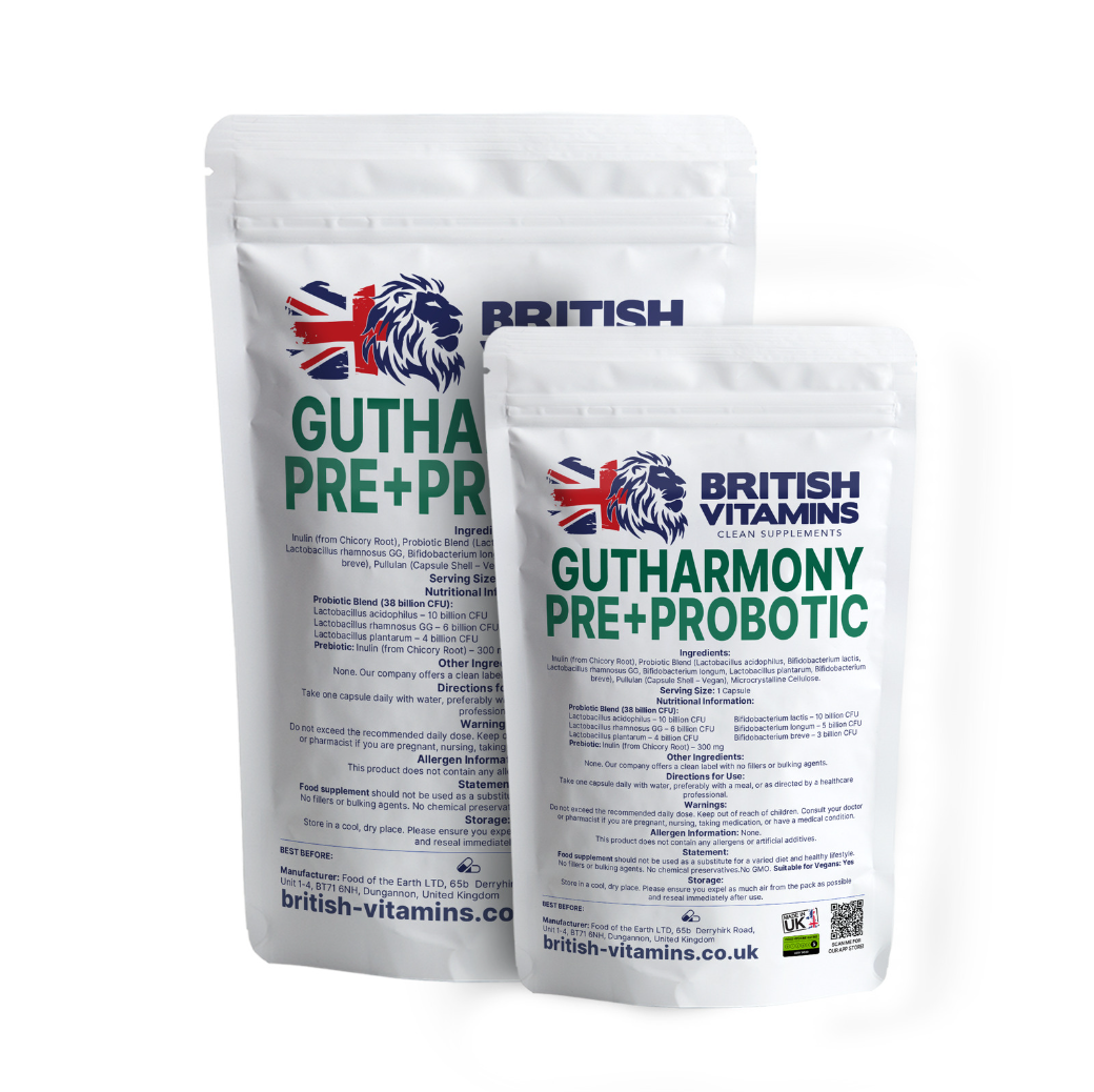 GutHarmony Pre+Probiotic Health & Beauty:Vitamins & Lifestyle Supplements:Vitamins & Minerals British Vitamins