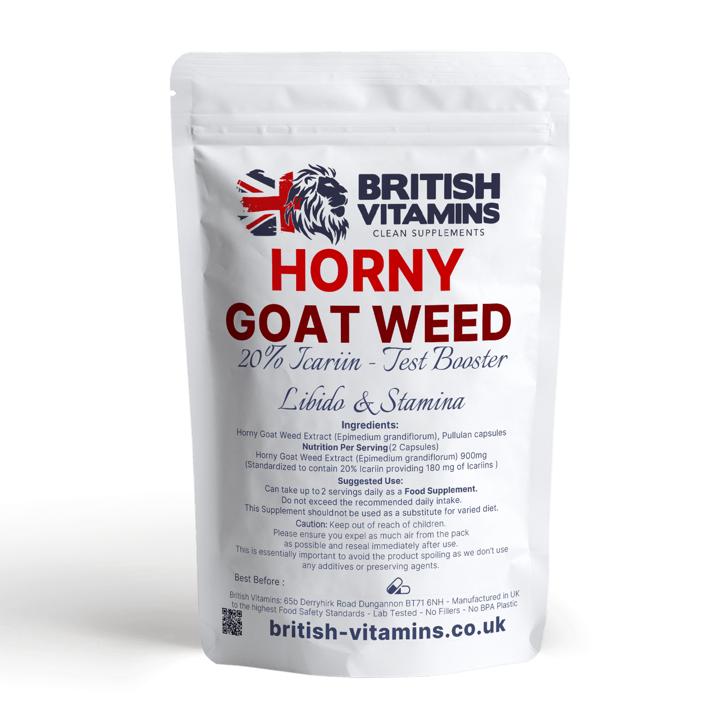 Horny Goat Weed Capsules Health & Beauty:Vitamins & Lifestyle Supplements:Sports Supplements:Protein Shakes & Bodybuilding British Vitamins   