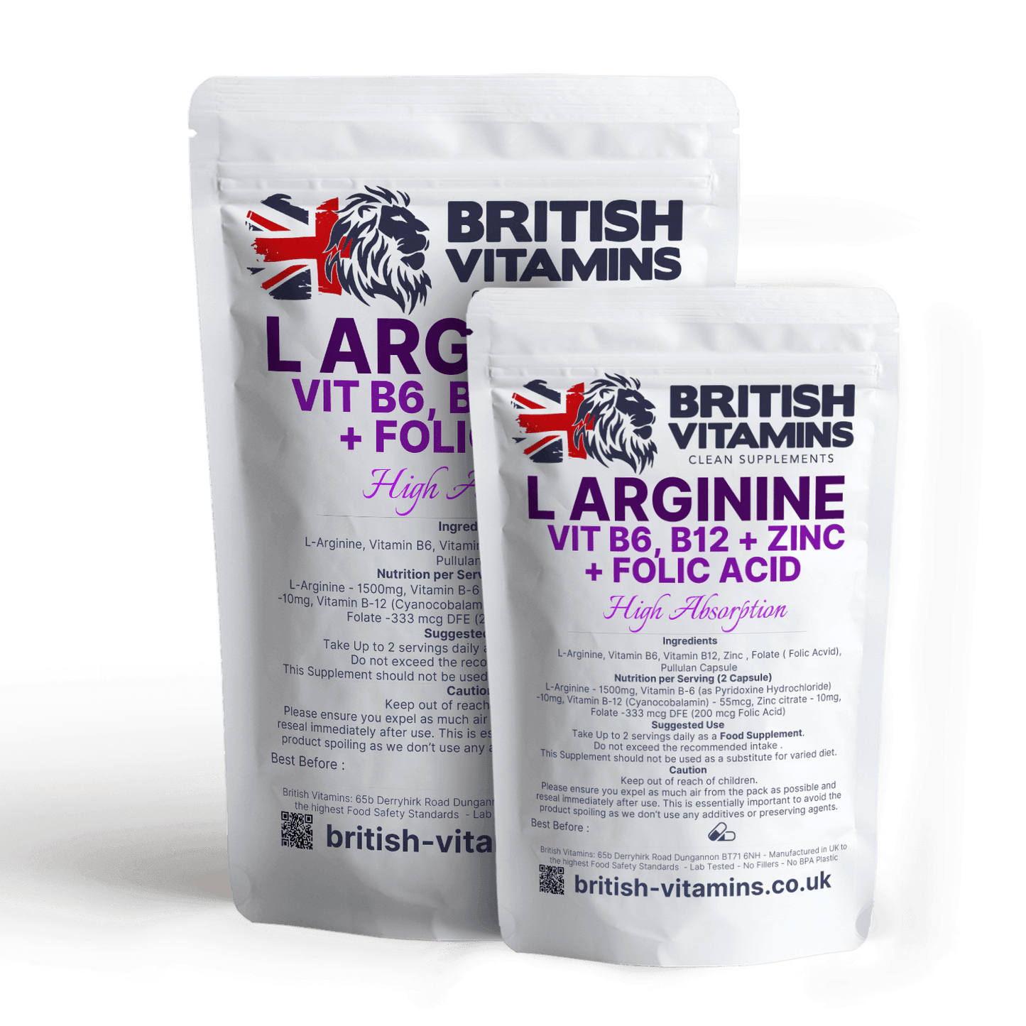 L-Arginine Supplement Health & Beauty:Vitamins & Lifestyle Supplements:Vitamins & Minerals British Vitamins 60 Capsules  