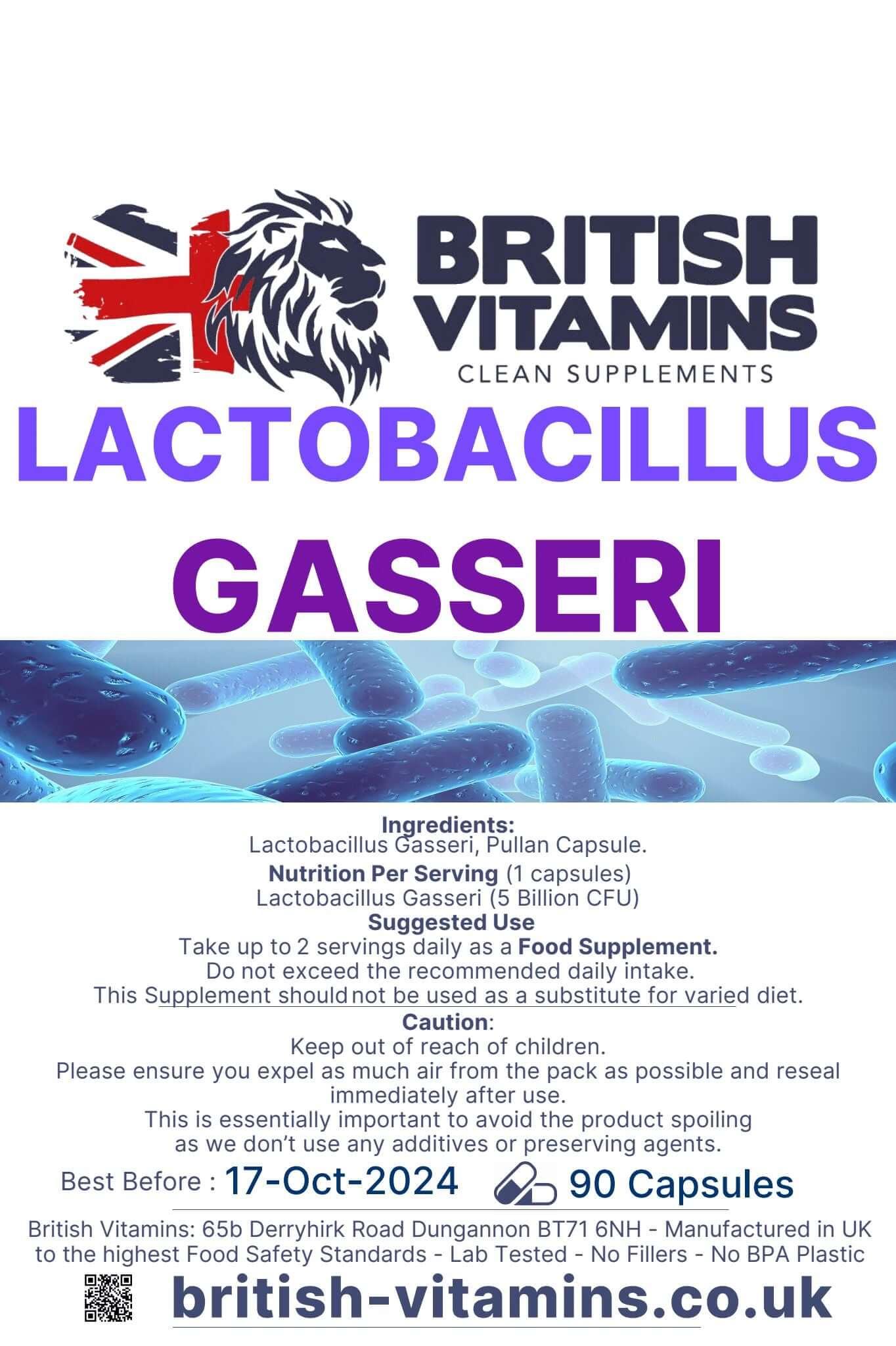 Lactobacillus Gasseri Probiotic 5 Billion CFU Health & Beauty:Vitamins & Lifestyle Supplements:Vitamins & Minerals British Vitamins   
