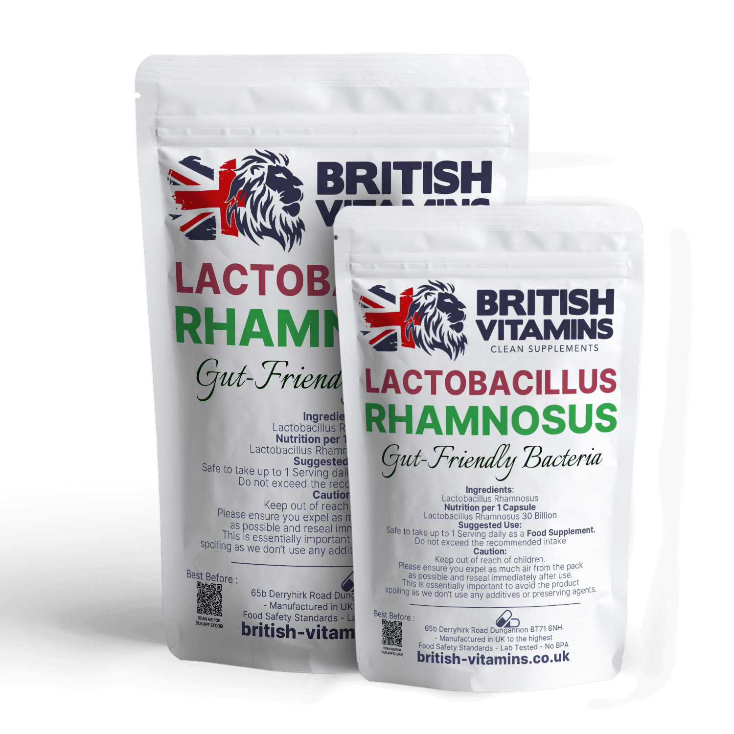 Lactobacillus Rhamnosus 30 Billion CFU bacteria Health & Beauty:Vitamins & Lifestyle Supplements:Vitamins & Minerals British Vitamins 60 Capsules  