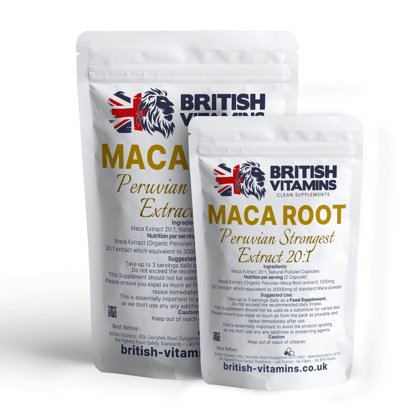 Maca Extract 20:1 Peruvian 750mg equivalent to 15000mg Aditives Free Health & Beauty:Vitamins & Lifestyle Supplements:Vitamins & Minerals British Vitamins 60 Capsules (1 month Supply )  