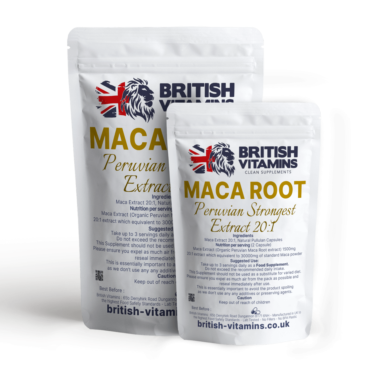 Maca Extract 20:1 Peruvian 750mg equivalent to 15000mg Aditives Free Health & Beauty:Vitamins & Lifestyle Supplements:Vitamins & Minerals British Vitamins 60 Capsules (1 month Supply )  
