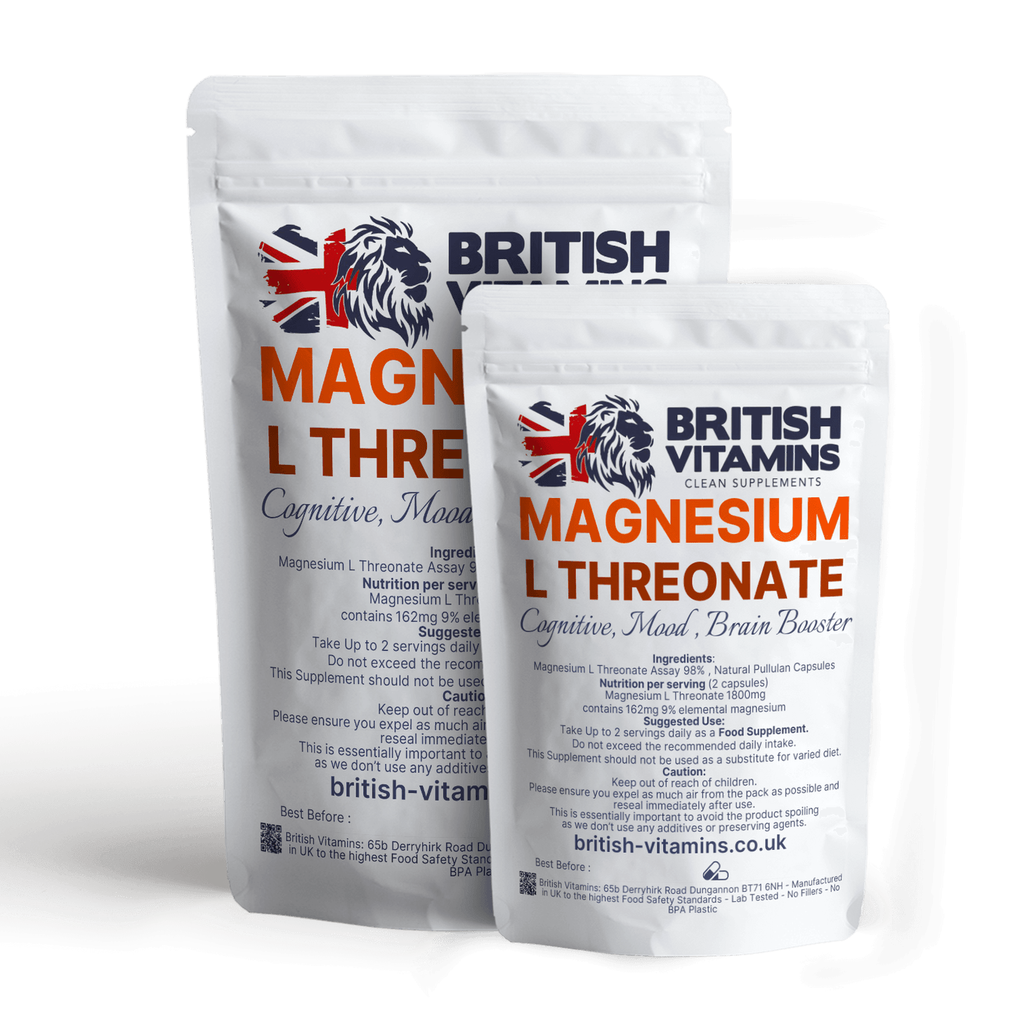 Magnesium L Threonate 900mg 9% elemental magnesium Health & Beauty:Vitamins & Lifestyle Supplements:Vitamins & Minerals British Vitamins 30 Capsules  