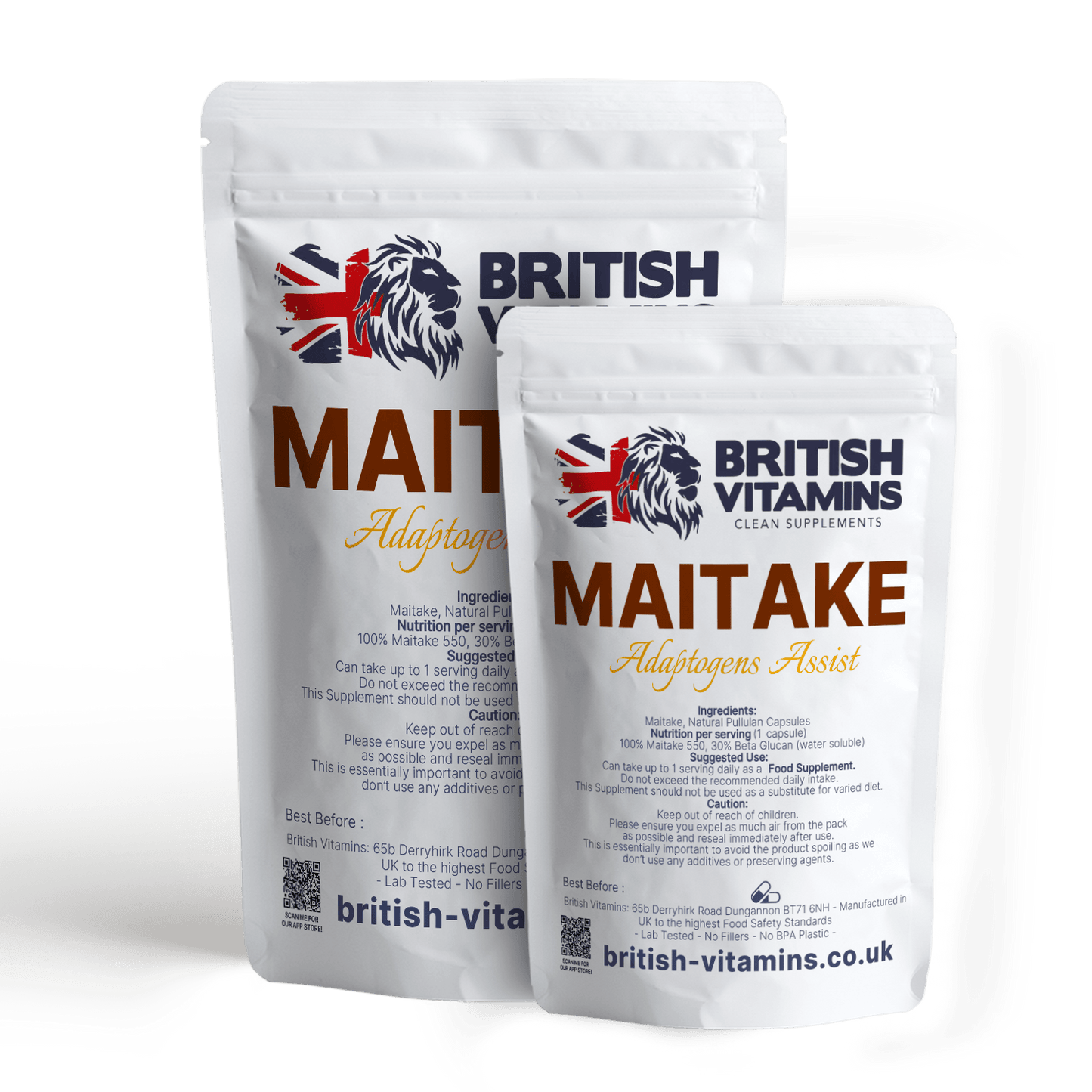Maitake Mushroom 30% Beta Glucan Food Supplement British Vitamins   