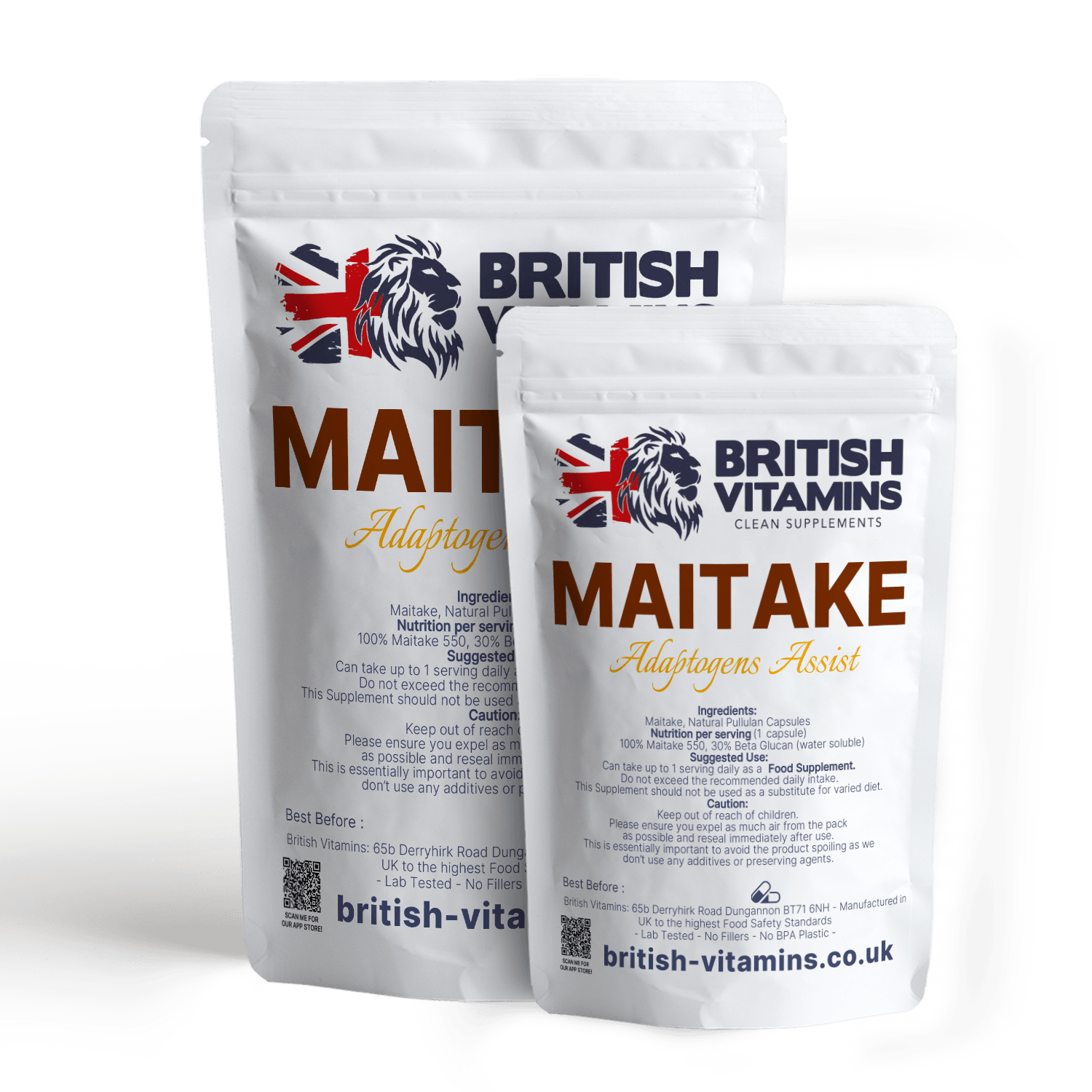 Maitake Mushroom 30% Beta Glucan Food Supplement British Vitamins   