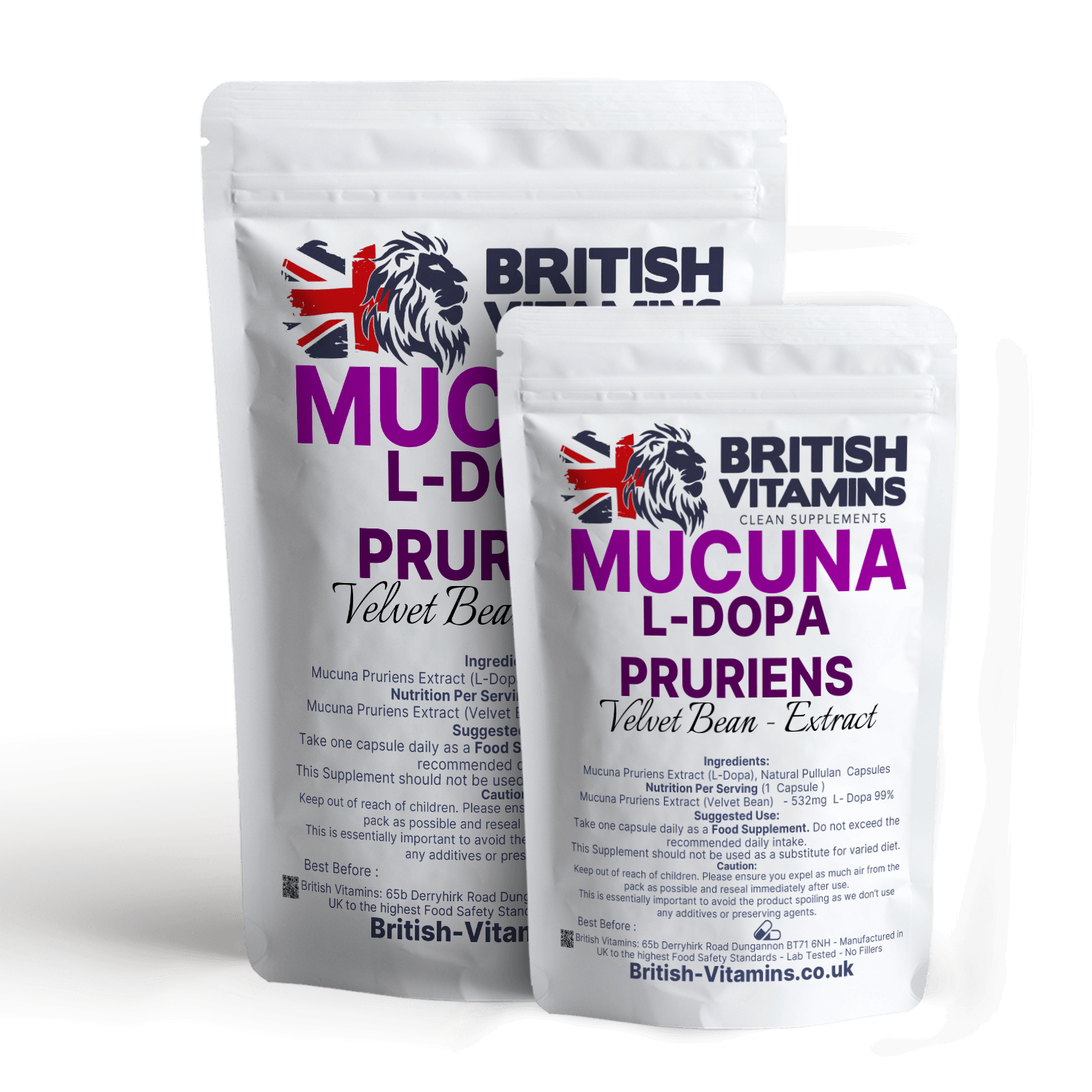 Mucuna Puriens Extract Capsules Health & Beauty:Vitamins & Lifestyle Supplements:Vitamins & Minerals British Vitamins 5 Capsules ( Sample )  