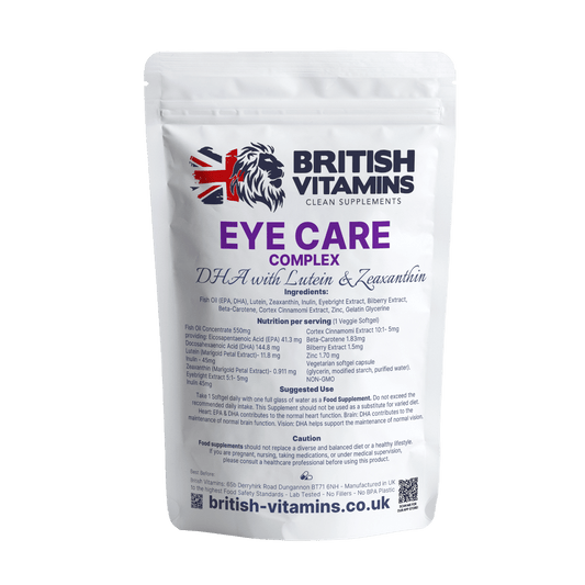 Natural EYE CARE COMPLEX Fish Oil DHA with Lutein & Zeaxanthin, Eyebright Extract 90  Softgels Health & Beauty:Vitamins & Lifestyle Supplements:Vitamins & Minerals British Vitamins   