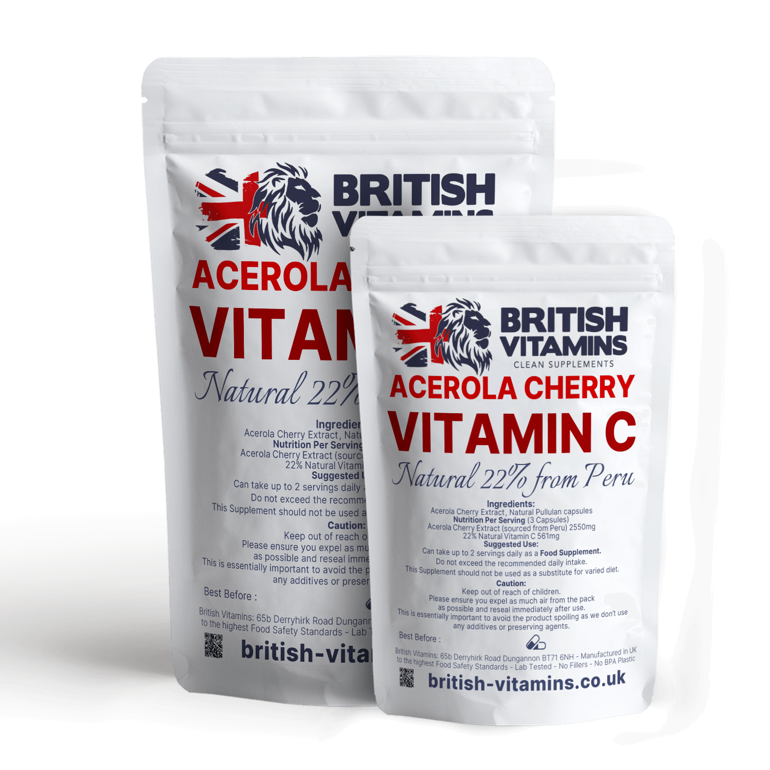 Vitamin C from Natural Extract  Acerola Cherry 850mg Health & Beauty:Vitamins & Lifestyle Supplements:Vitamins & Minerals British Vitamins 5 Capsules ( Sample )  