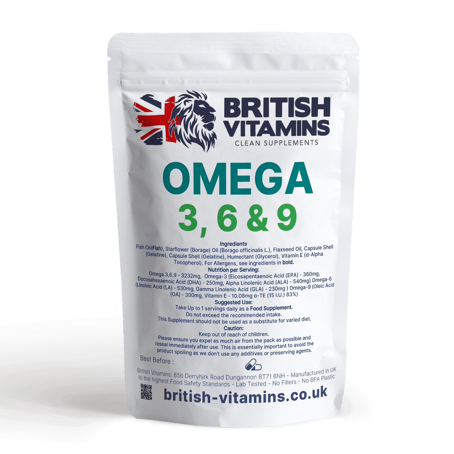 Omega 3, 6 & 9 Fish Oil 1000mg
