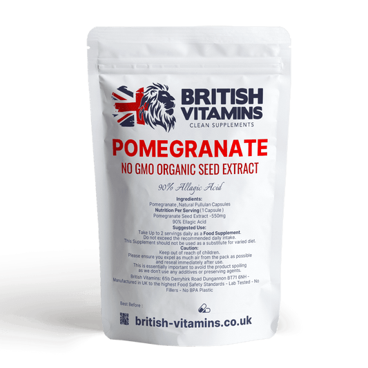 Pomegranate Seed Extract 550mg capsules 90% Ellagic Acid EU Sourced Health & Beauty:Vitamins & Lifestyle Supplements:Vitamins & Minerals British Vitamins   