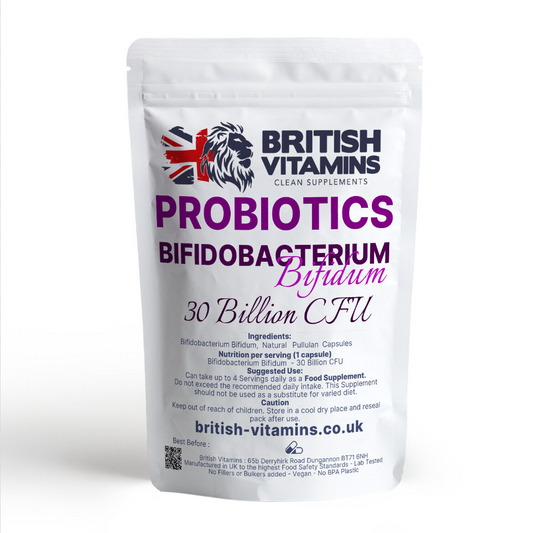 Probiotics Bifidobacterium Bifidum 30 Billion CFU bacteria Health & Beauty:Vitamins & Lifestyle Supplements:Vitamins & Minerals British Vitamins 5 Capsules ( Sample )