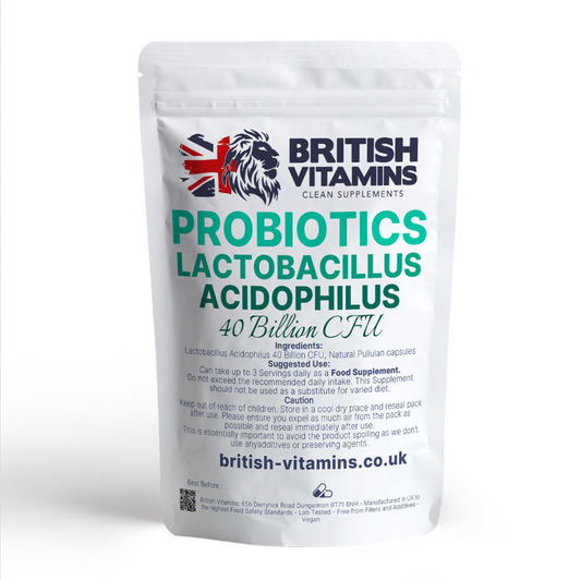 Probiotics Bio-Culture Lactobacillus Acidophilus 40 Billion CFU Health & Beauty:Vitamins & Lifestyle Supplements:Vitamins & Minerals British Vitamins 5 Capsules