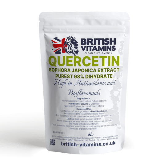 Quercetin Dihydrate 540mg sourced from Sophora Japonica No Fillers Health & Beauty:Vitamins & Lifestyle Supplements:Vitamins & Minerals British Vitamins   