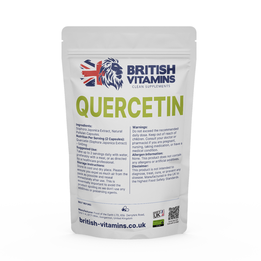 Quercetin Dihydrate 540mg sourced from Sophora Japonica No Fillers Health & Beauty:Vitamins & Lifestyle Supplements:Vitamins & Minerals British Vitamins 30 Capsules