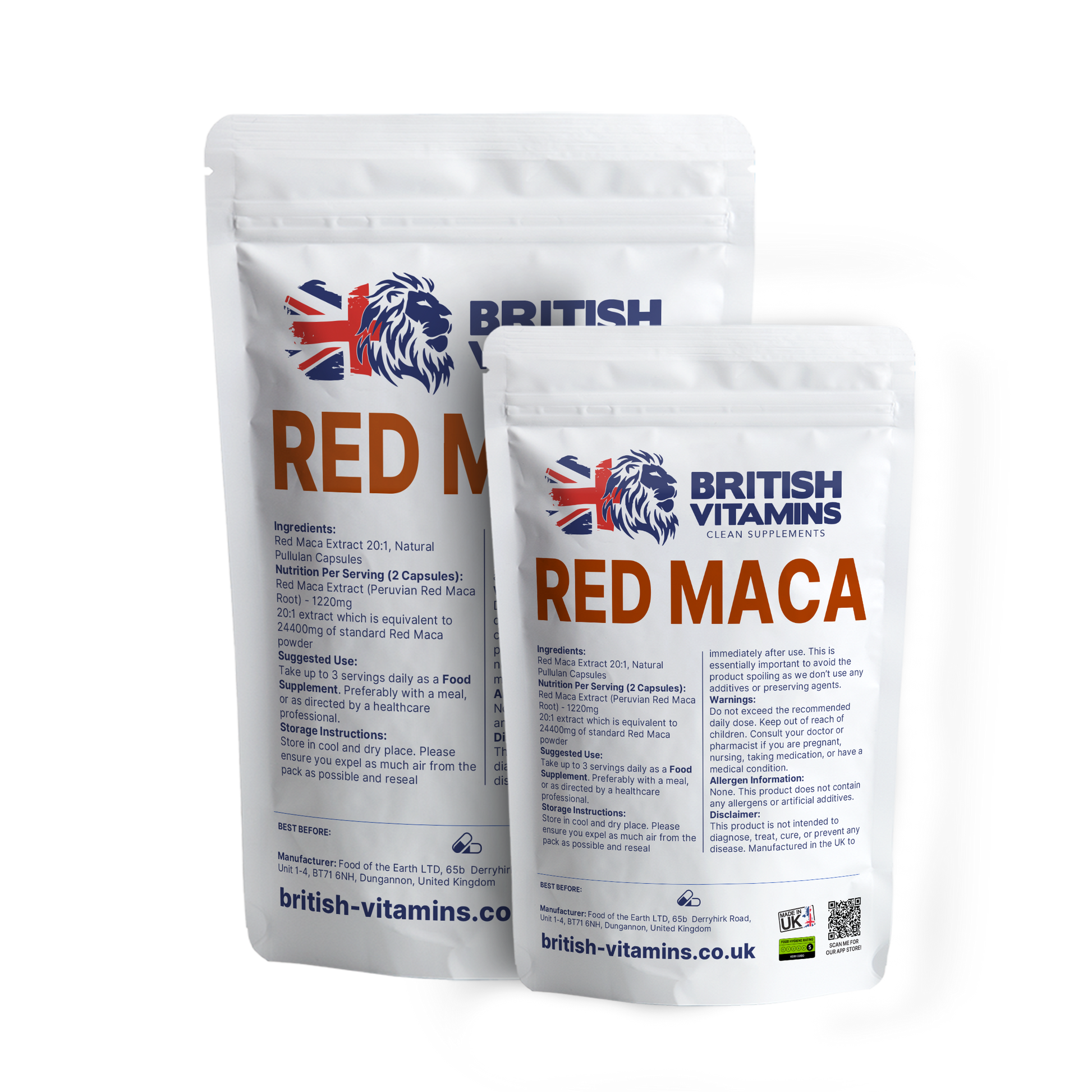 Red Maca Potent Extract equivalent to 6,100mg Health & Beauty:Vitamins & Lifestyle Supplements:Vitamins & Minerals British Vitamins