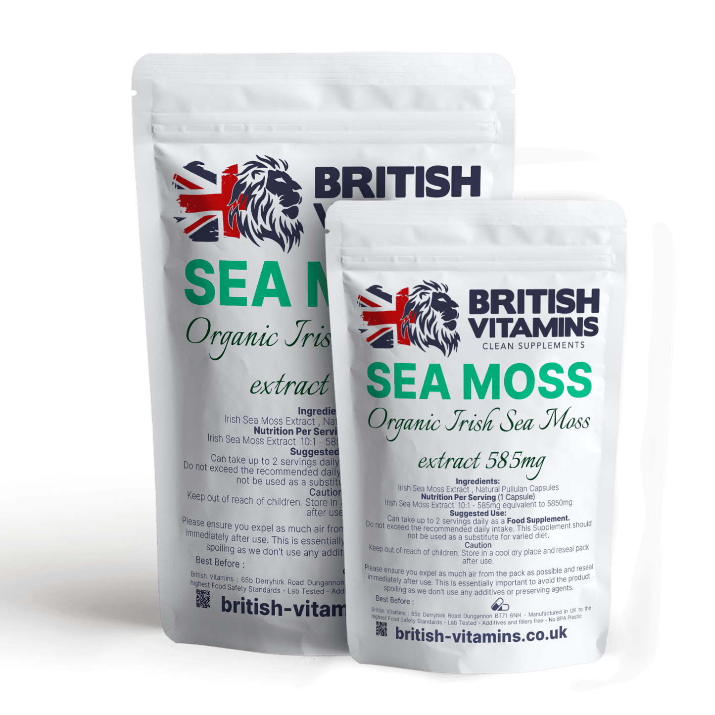 Irish Sea Moss Extract 10:1 585mg = 5850mg Health & Beauty:Vitamins & Lifestyle Supplements:Vitamins & Minerals British Vitamins 5 Capsules ( Sample )  