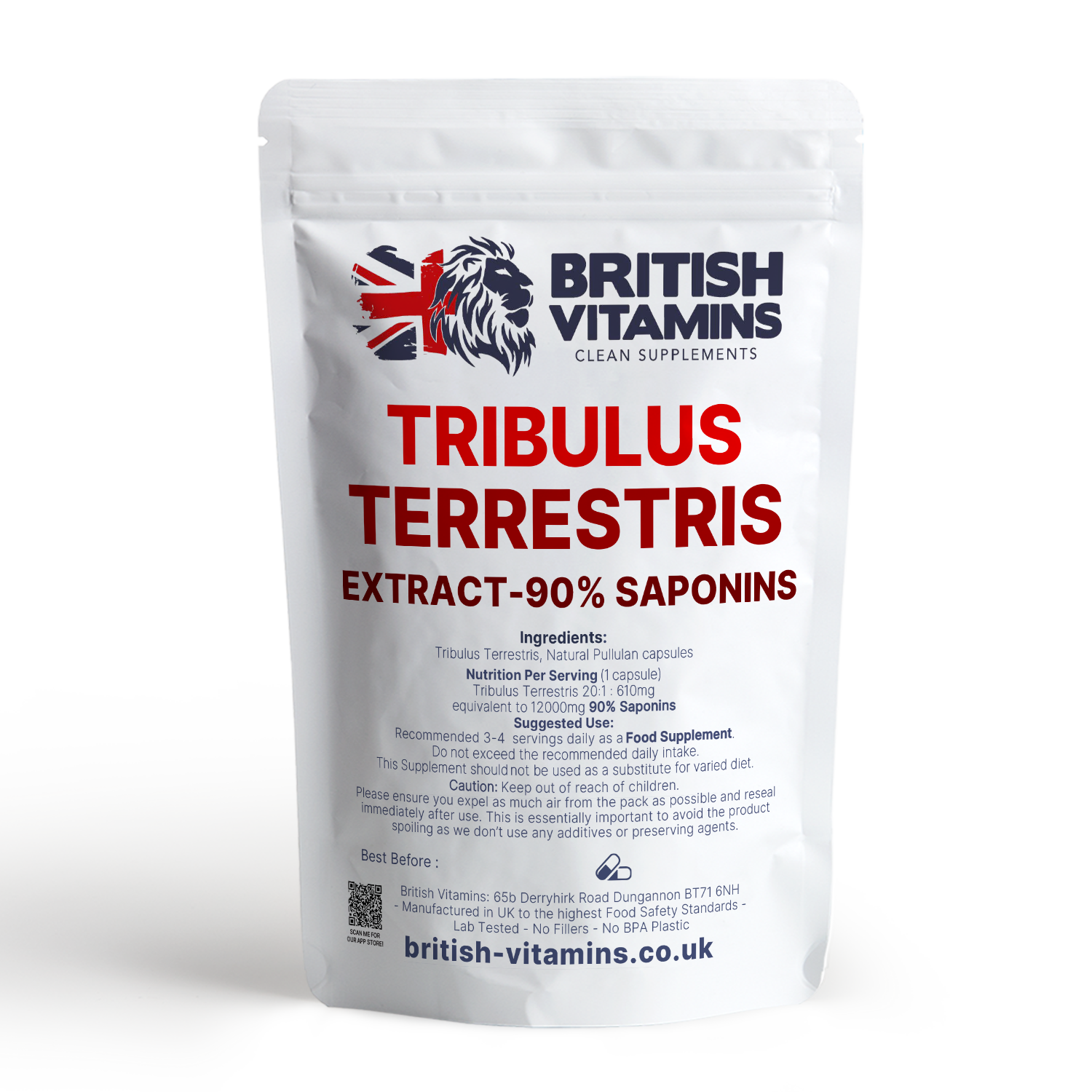 Tribulus Terrestris Supplement - 610mg Capsules Health & Beauty:Vitamins & Lifestyle Supplements:Vitamins & Minerals British Vitamins   