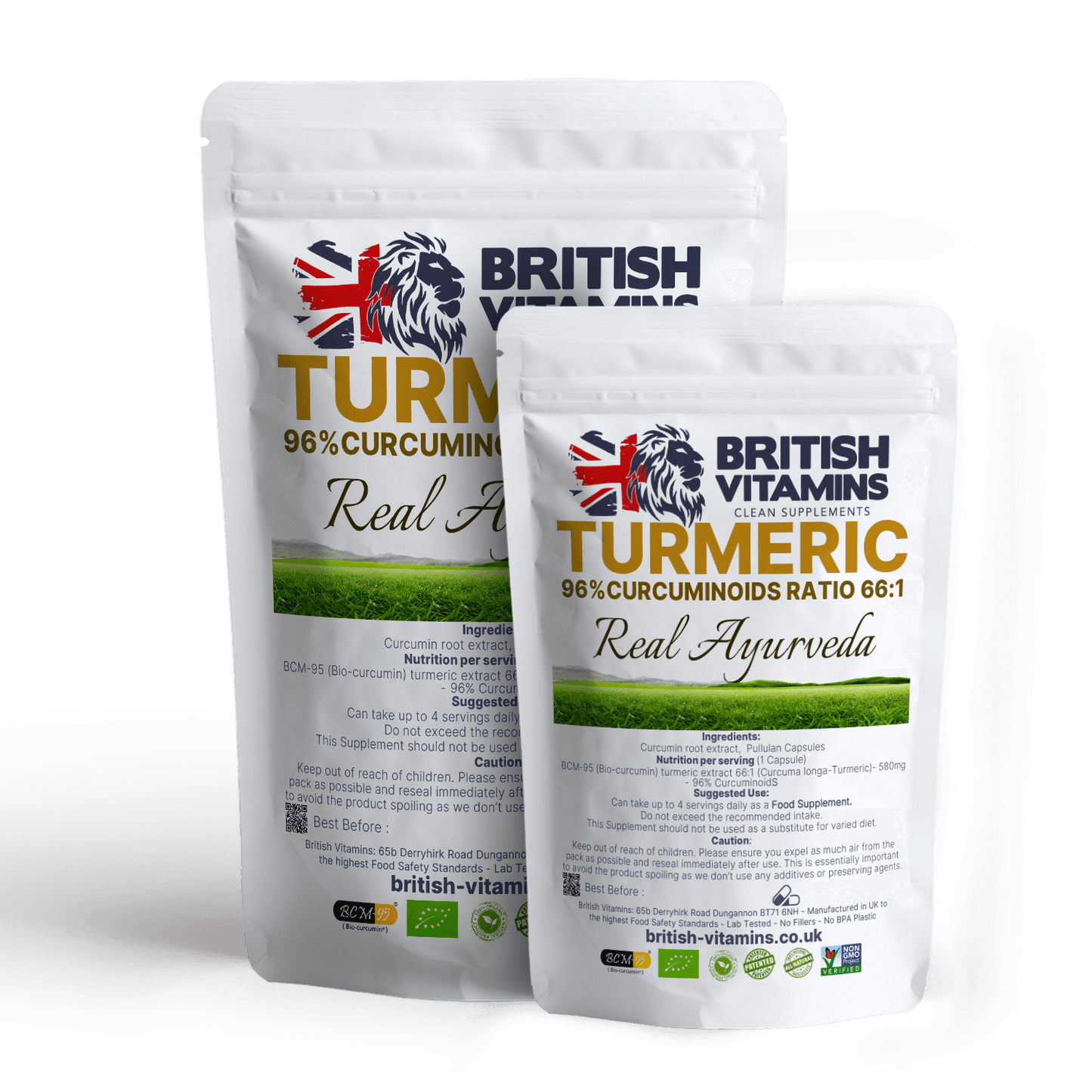 Turmeric Curcumin 580mg 66/1 extract 96% Curcuminoids Health & Beauty:Vitamins & Lifestyle Supplements:Vitamins & Minerals British Vitamins 30 Capsules ( 1 Month )  