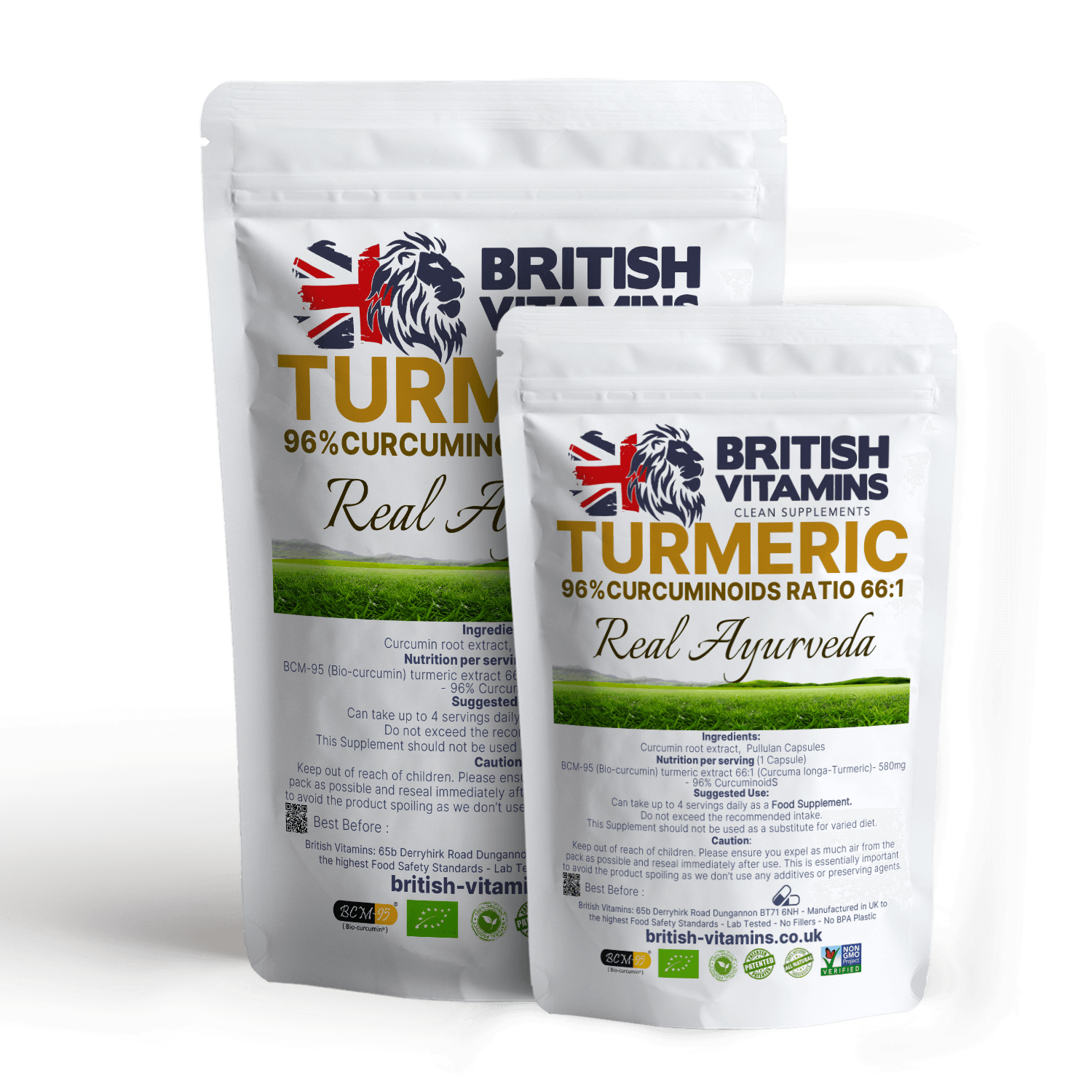 Turmeric Curcumin 580mg 66/1 extract 96% Curcuminoids Health & Beauty:Vitamins & Lifestyle Supplements:Vitamins & Minerals British Vitamins 30 Capsules ( 1 Month )  