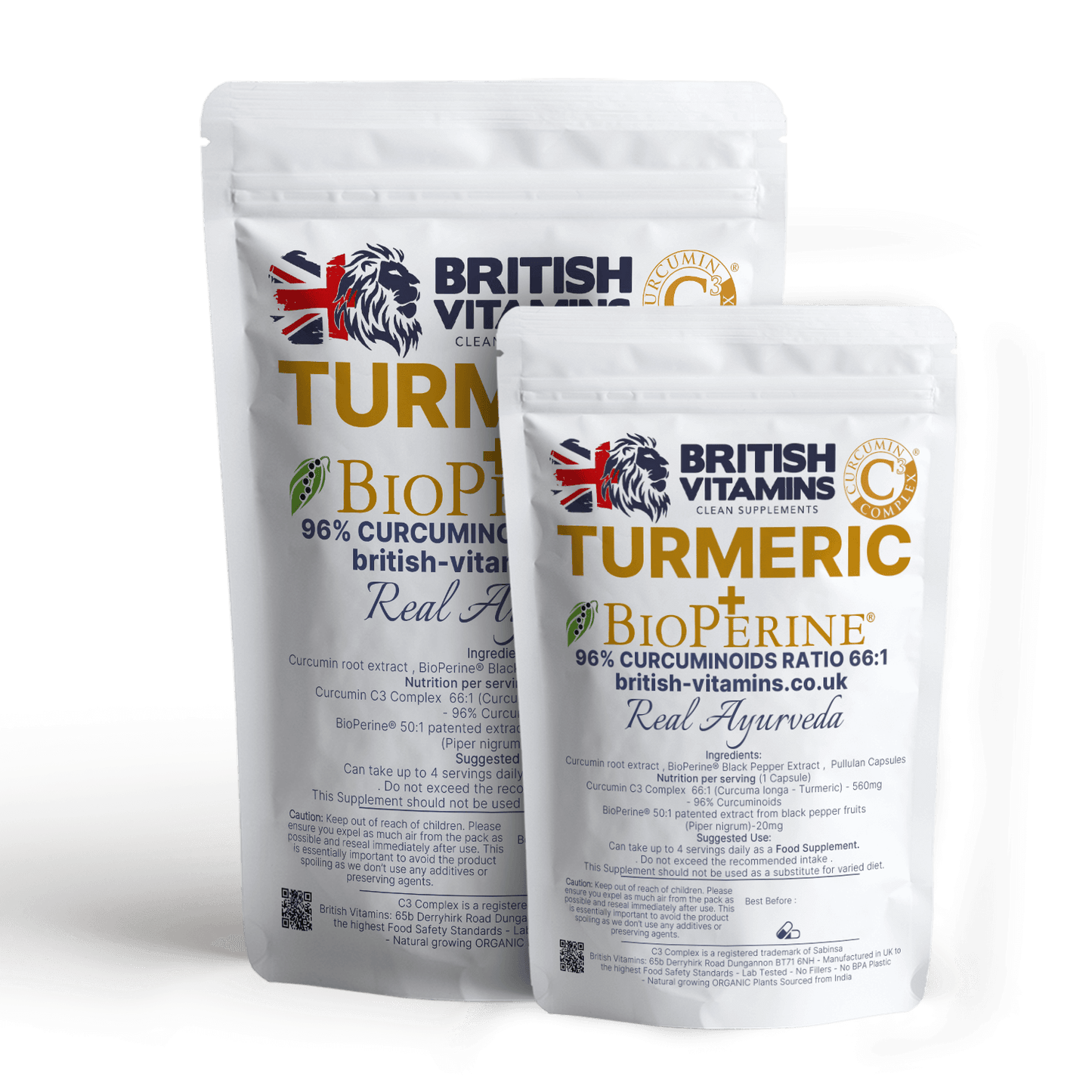 Turmeric Curcumin C3 Complex 580mg 96% Curcuminoids 66:1 + Bioperine ORAGANIC Health & Beauty:Vitamins & Lifestyle Supplements:Vitamins & Minerals British Vitamins 60 Capsules ( 2 Months )  