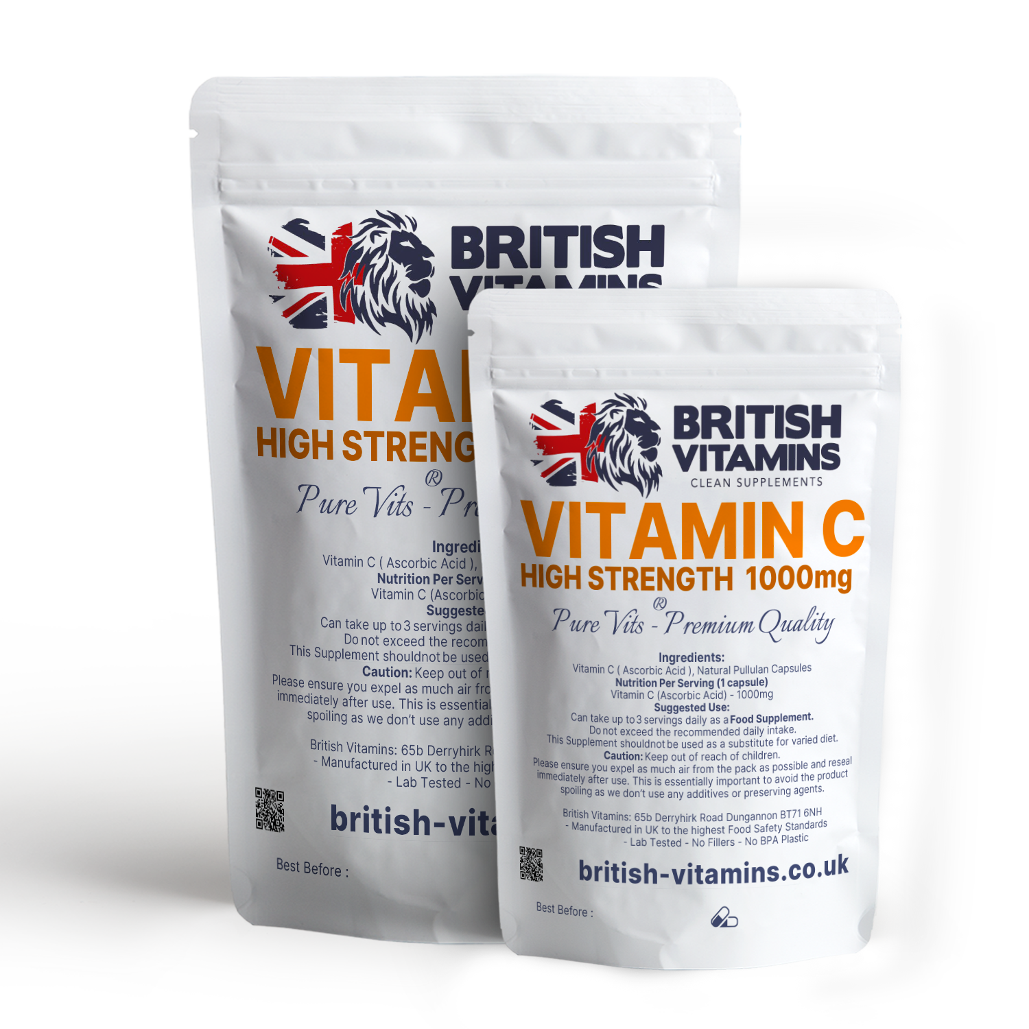 Vitamin C (L-Ascorbic-acid) 1000mg Health & Beauty:Vitamins & Lifestyle Supplements:Vitamins & Minerals British Vitamins 5 Capsules (Sample)  