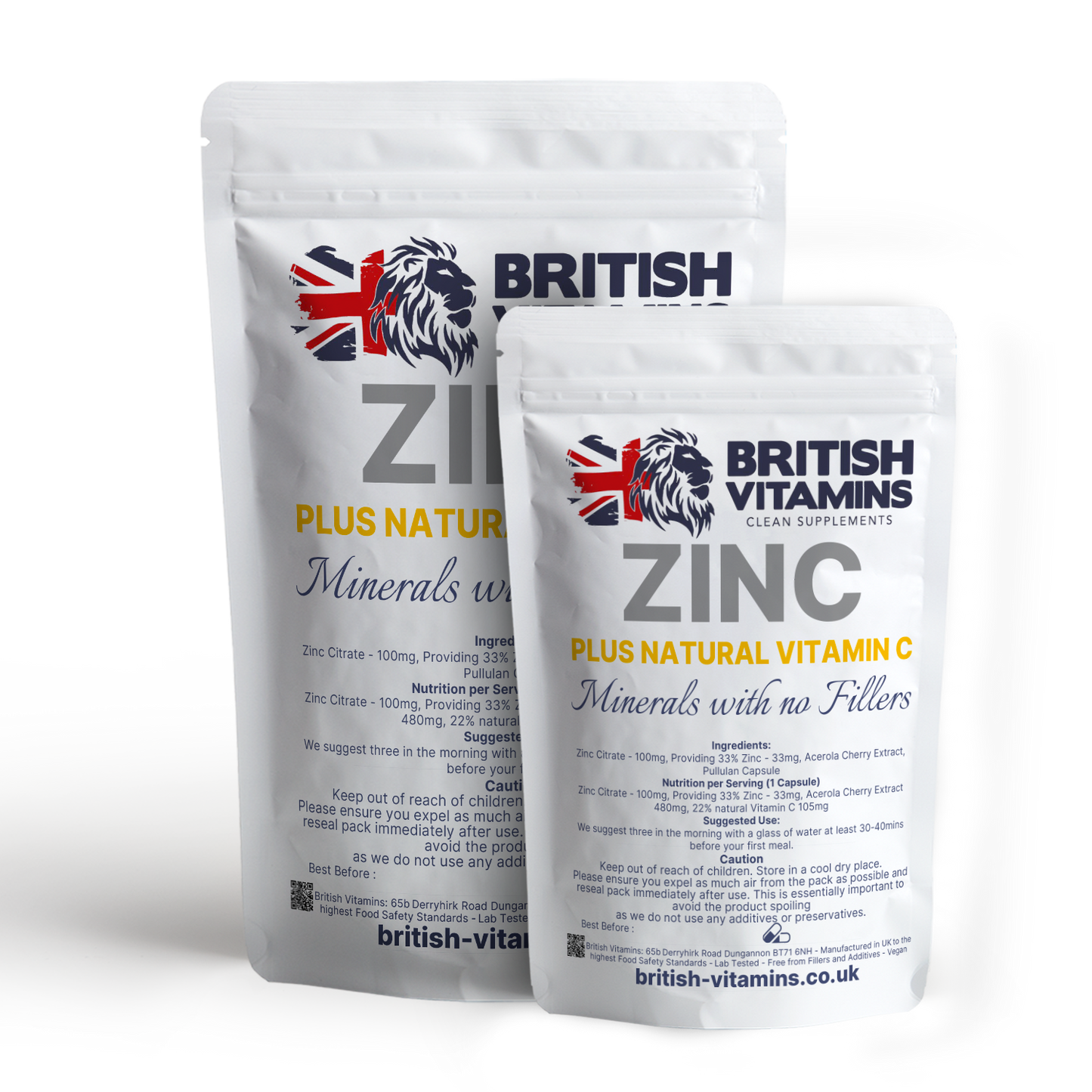 Zinc with Natural Vitamin C Health & Beauty:Vitamins & Lifestyle Supplements:Vitamins & Minerals British Vitamins 60 Capsules  