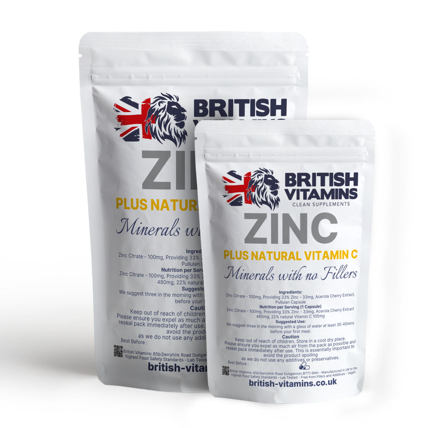 Zinc with Natural Vitamin C Health & Beauty:Vitamins & Lifestyle Supplements:Vitamins & Minerals British Vitamins 60 Capsules  