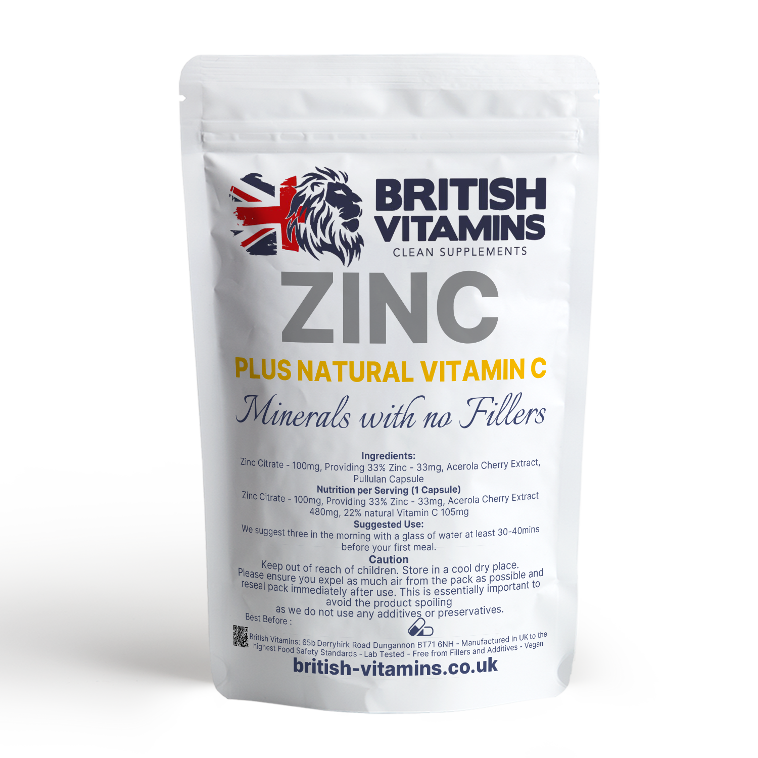 Zinc with Natural Vitamin C Health & Beauty:Vitamins & Lifestyle Supplements:Vitamins & Minerals British Vitamins   